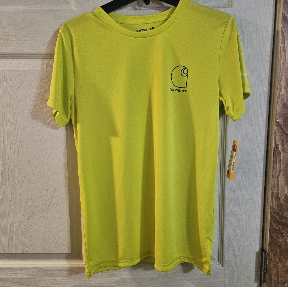 Carhartt Boys’ Force Sun Defender T-Shirt: GREEN: NEW WITH TAGS: SIZE L (14/16)
